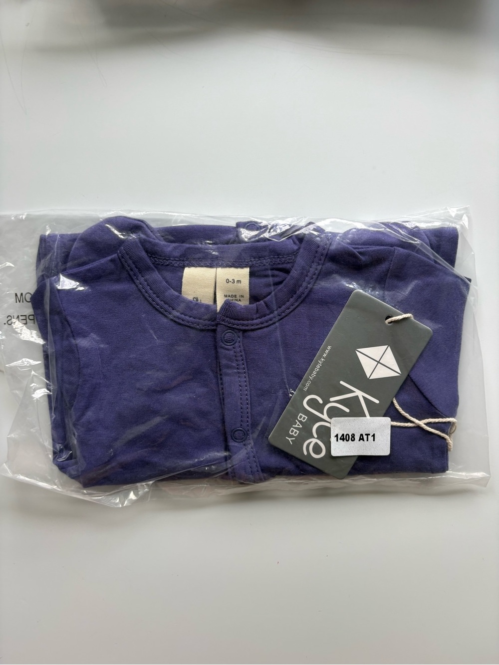 Kyte Baby Snap Footie 0-3M in Amethyst